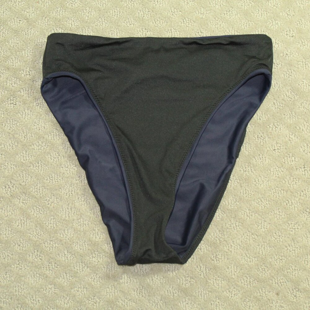 Re-imagined by J. Crew Women's XS Reversible High Rise High Cut Black Navy Blue